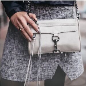 Rebecca Minkoff M.A.C. crossbody bag grey clay slvr hardware PURSE-SALE was $99
